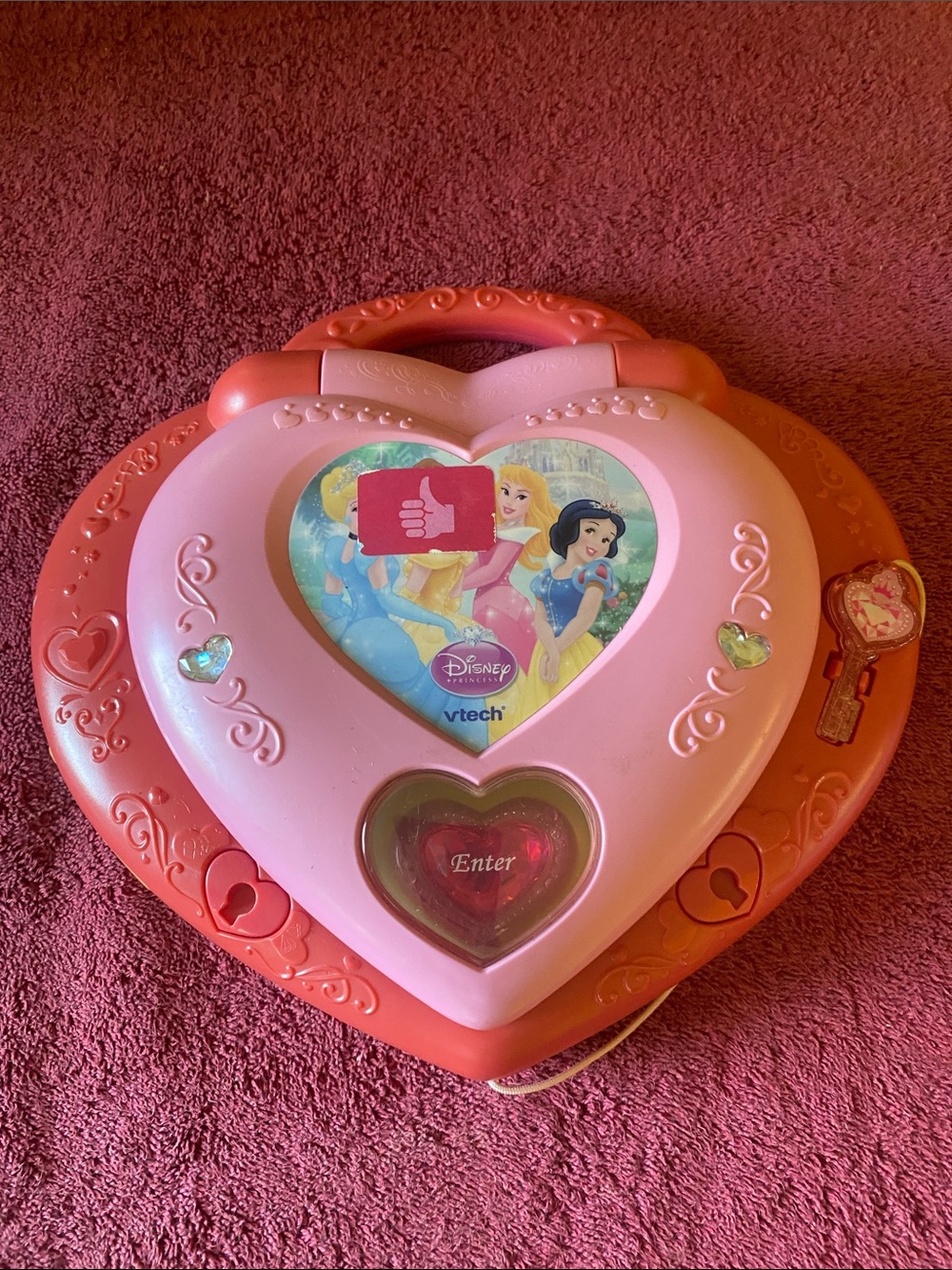 VTech Disney Princess Heart Laptop Toy in Pink